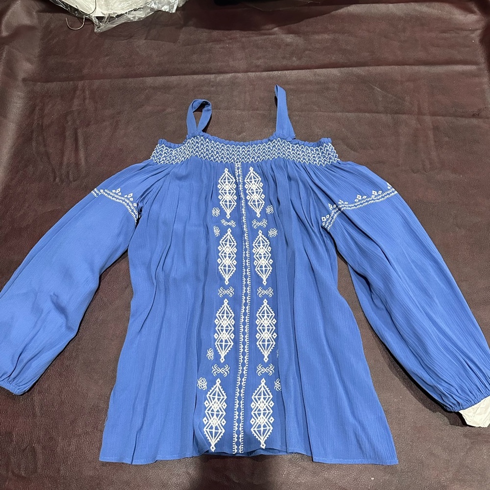 Chicos vintage blue top